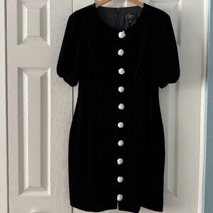 J Crew Collection Black Velvet Dress Size 10 NWT
